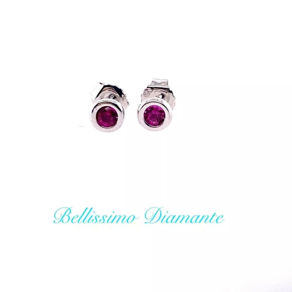 Tiffany & Co. Sterling Silver Elsa Peretti Color By The Yard Ruby Earrings